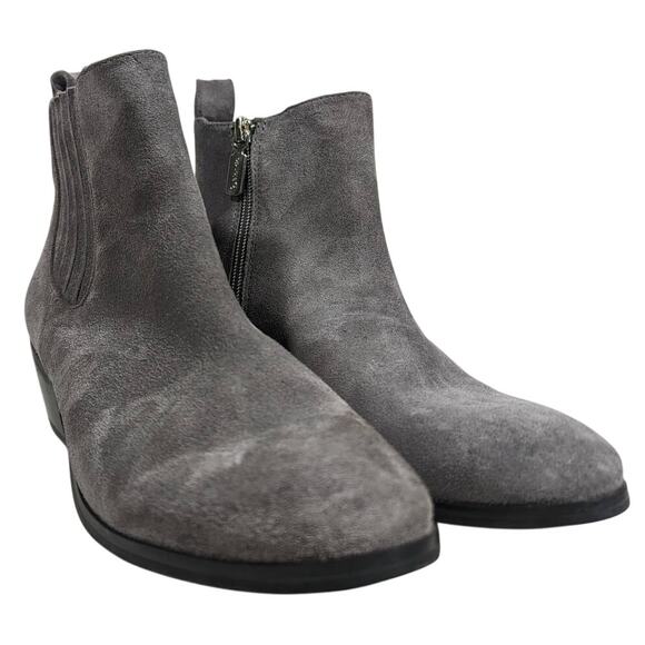 Blondo Waterproof Suede Ankle Booties - Women's 6.5M - Gray - Picture 8 of 14